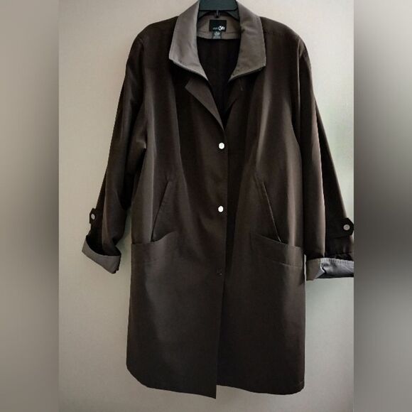 East 5th Jackets & Blazers - East 5th Brown Champagne Coat With Removable Insert Size 2X